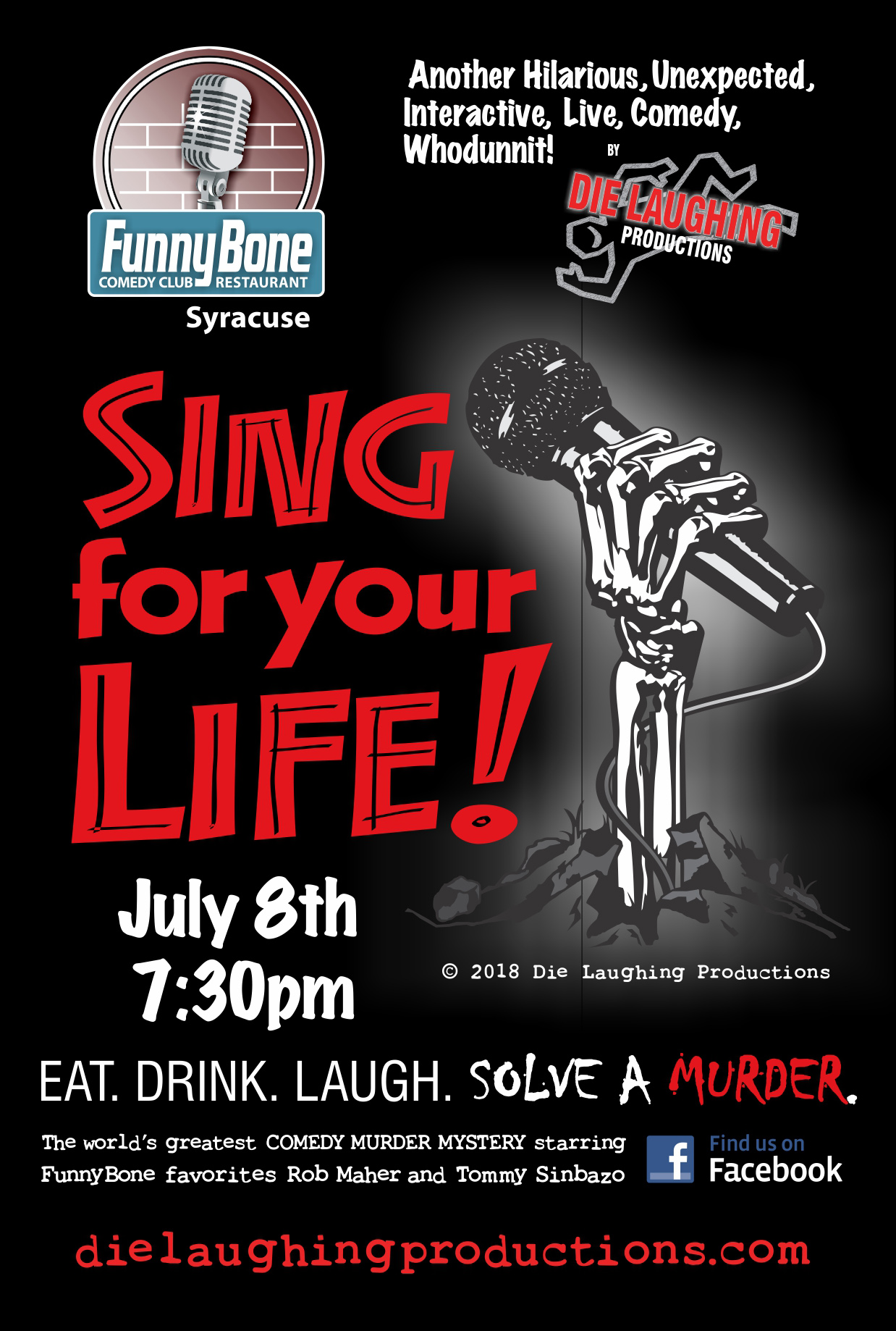 Events Syracuse Funny Bone Murder Mystery Sing For Your